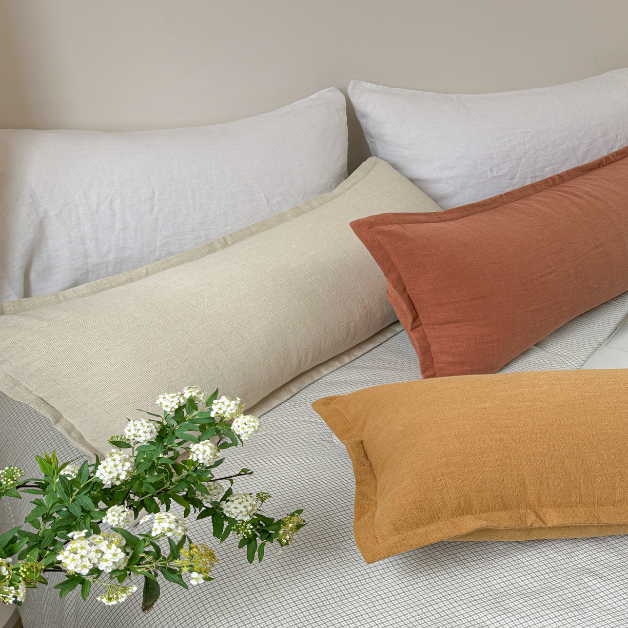 91家纺网 家纺一手货源 找家纺 （总）美茉家居 2025新款棉麻宽边长枕