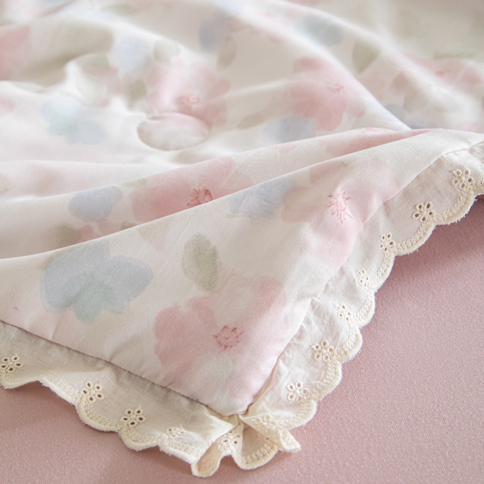 91家纺网 家纺一手货源 找家纺 （总）玛德琳 2025新款双层纱大豆夏凉被空调被夏被四件套