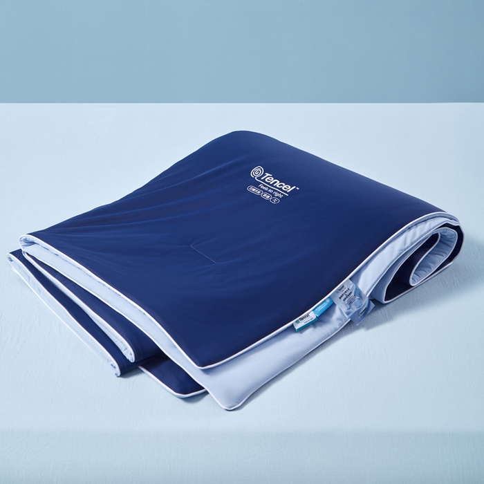 91家纺网 家纺一手货源 找家纺 玛德琳 2025新款兰精天丝凉感夏凉被空调被 雅朵蓝