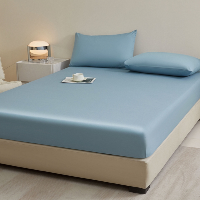 91家纺网 家纺一手货源 找家纺 优眠坊 2025新款全棉13372单床笠 波斯蓝