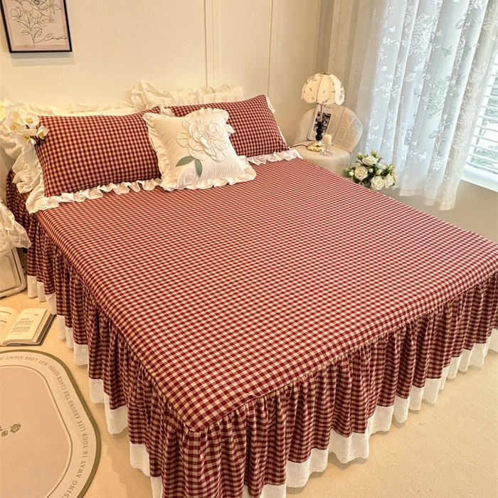 91家纺网 家纺一手货源 找家纺 （总）胜权家纺 2025春夏新品全棉法式复古色织水洗棉床裙单品系列