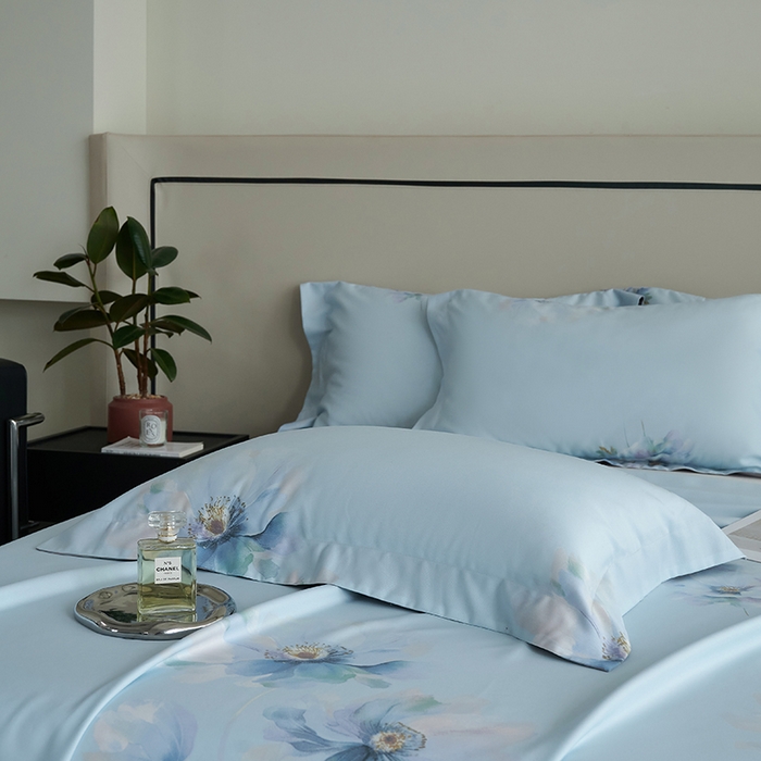 91家纺网 家纺一手货源 找家纺 时亿家居 2025新款金太阳玉精凉席三件套 荷畔