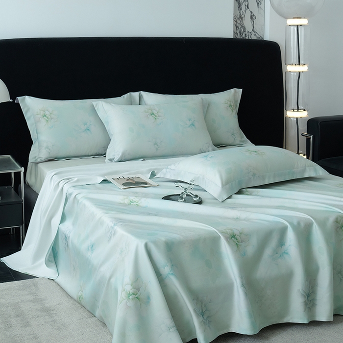 91家纺网 家纺一手货源 找家纺 时亿家居 2025新款金太阳玉精凉席三件套 越桃