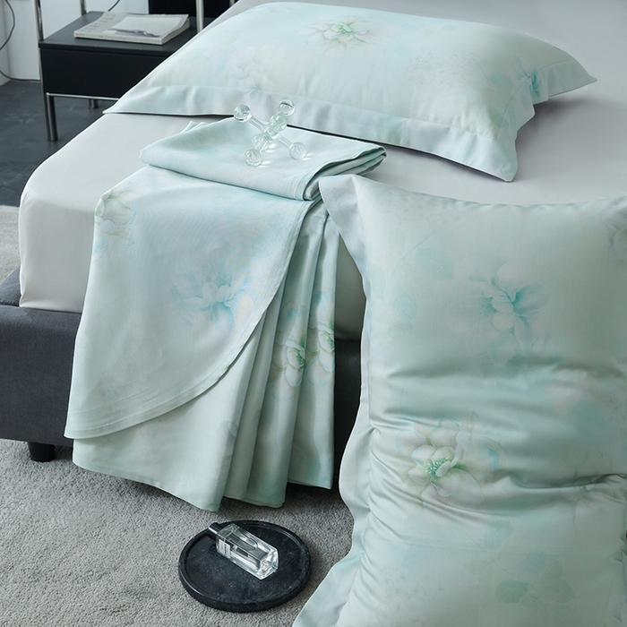 91家纺网 家纺一手货源 找家纺 时亿家居 2025新款金太阳玉精凉席三件套 越桃