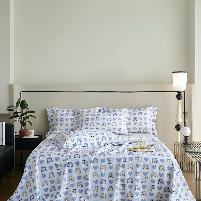 91家纺网 家纺一手货源 找家纺 时亿家居 2025新款金太阳玉精凉席三件套 熊熊乐园 蓝