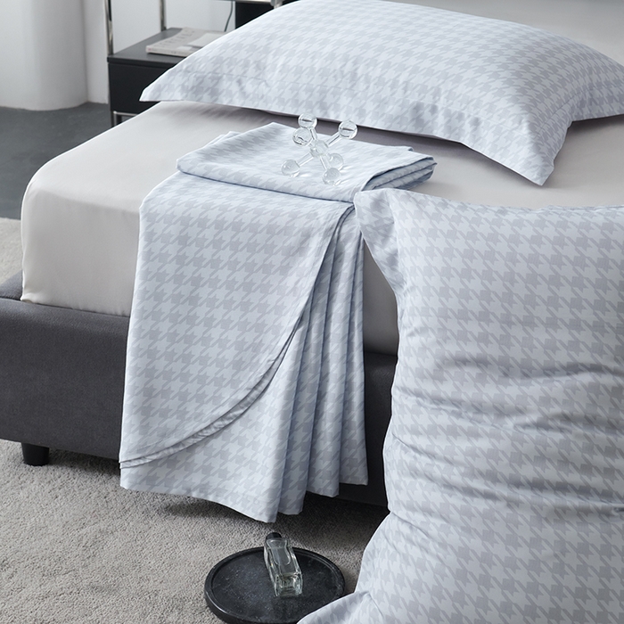 91家纺网 家纺一手货源 找家纺 时亿家居 2025新款金太阳玉精凉席三件套 飞鸟