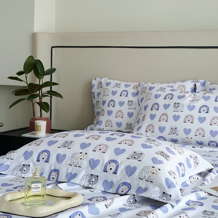 91家纺网 家纺一手货源 找家纺 时亿家居 2025新款金太阳玉精凉席三件套 熊熊乐园 蓝