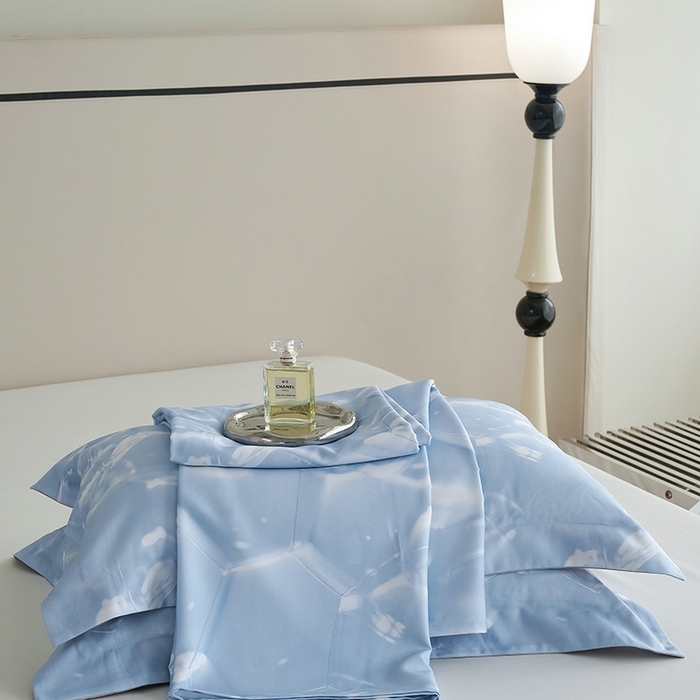 91家纺网 家纺一手货源 找家纺 时亿家居 2025新款金太阳玉精凉席三件套 泡冰