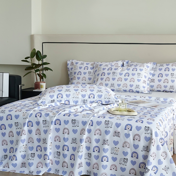 91家纺网 家纺一手货源 找家纺 时亿家居 2025新款金太阳玉精凉席三件套 熊熊乐园 蓝