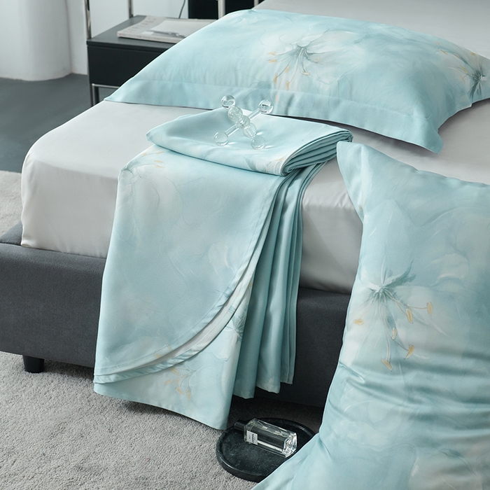 91家纺网 家纺一手货源 找家纺 时亿家居 2025新款金太阳玉精凉席三件套 优致