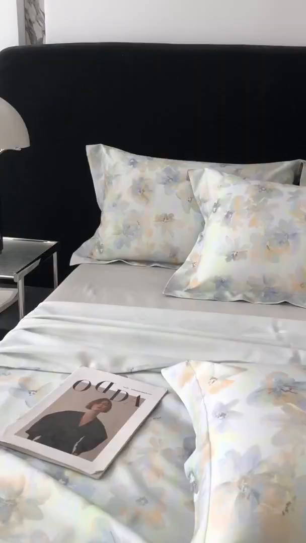 91家纺网 家纺一手货源 找家纺 时亿家居 2025新款金太阳玉精凉席三件套 花溪梦