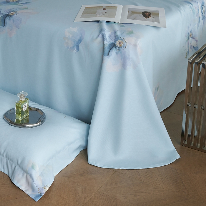 91家纺网 家纺一手货源 找家纺 时亿家居 2025新款金太阳玉精凉席三件套 荷畔