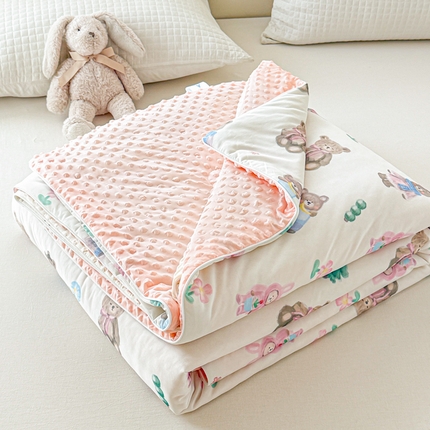 91家纺网 家纺一手货源 找家纺 （总）米可 2025新款A类凉感丝冰豆豆夏凉被