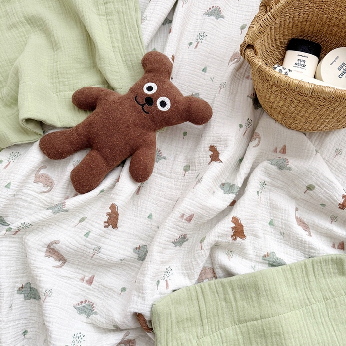 91家纺网 家纺一手货源 找家纺 BOSS 2025新款全棉纯棉皱皱纱儿童盖毯夏被  幼儿园夏被夏凉被空调被