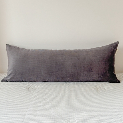 91家纺网 家纺一手货源 找家纺 美茉家居 2025新款灯芯绒长枕 星河灰