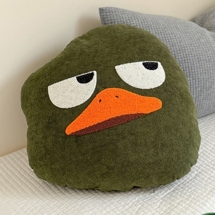 91家纺网 家纺一手货源 找家纺 美茉家居 2025新款云朵绒异形抱枕 白眼鸭