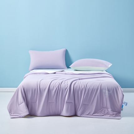 91家纺网 家纺一手货源 找家纺 玛德琳 2025新款兰精天丝凉感夏凉被空调被 木瑾紫