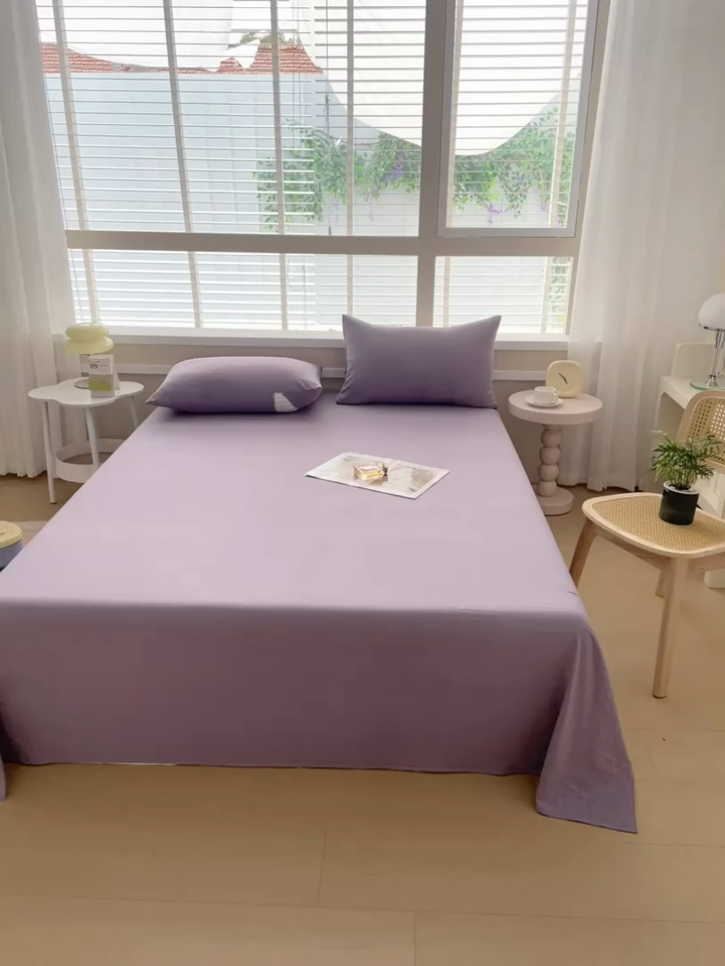 91家纺网 家纺一手货源 找家纺 （总）牛魔王家居 2025新款糯糯棉床单枕套纯色单床单