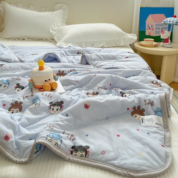 91家纺网 家纺一手货源 找家纺 预言家纺 2024新款A类针织棉夏被