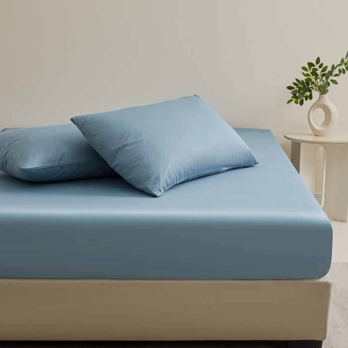 91家纺网 家纺一手货源 找家纺 优眠坊 2025新款全棉13372单床笠 波斯蓝