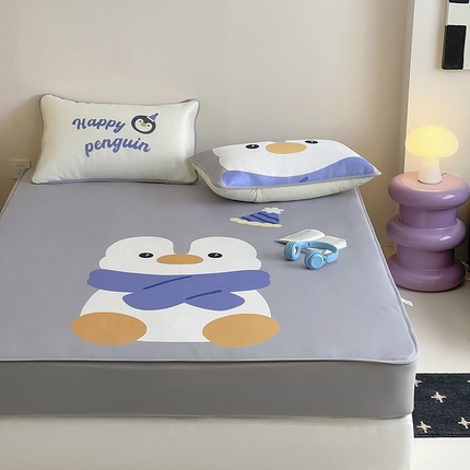 91家纺网 家纺一手货源 找家纺 （总）桃子家居 2025新款A类ins卡通数码印花1200D冰感冰丝凉席系列