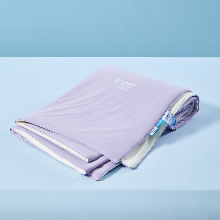 91家纺网 家纺一手货源 找家纺 玛德琳 2025新款兰精天丝凉感夏凉被空调被 木瑾紫