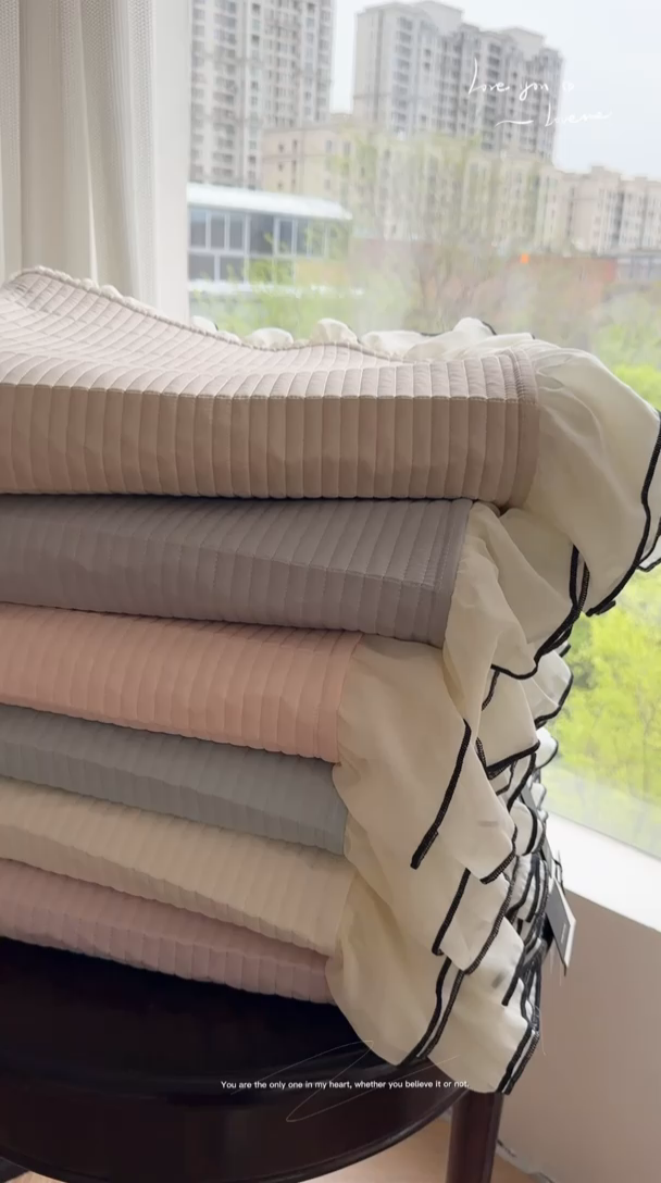 91家纺网 家纺一手货源 找家纺 （总）琳可家居 2025新款雪精灵系列兰精天丝凉感床盖三件套