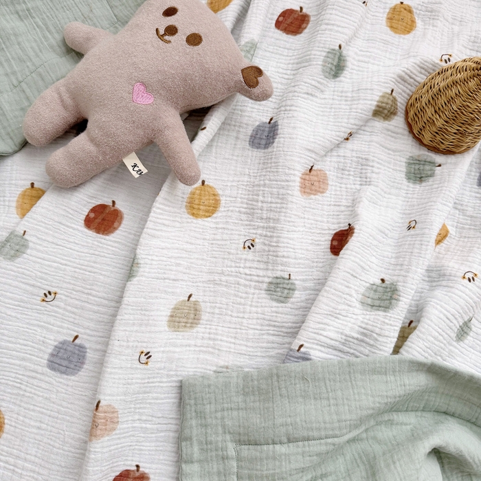 91家纺网 家纺一手货源 找家纺 BOSS 2025新款全棉纯棉皱皱纱儿童盖毯夏被  幼儿园夏被夏凉被空调被