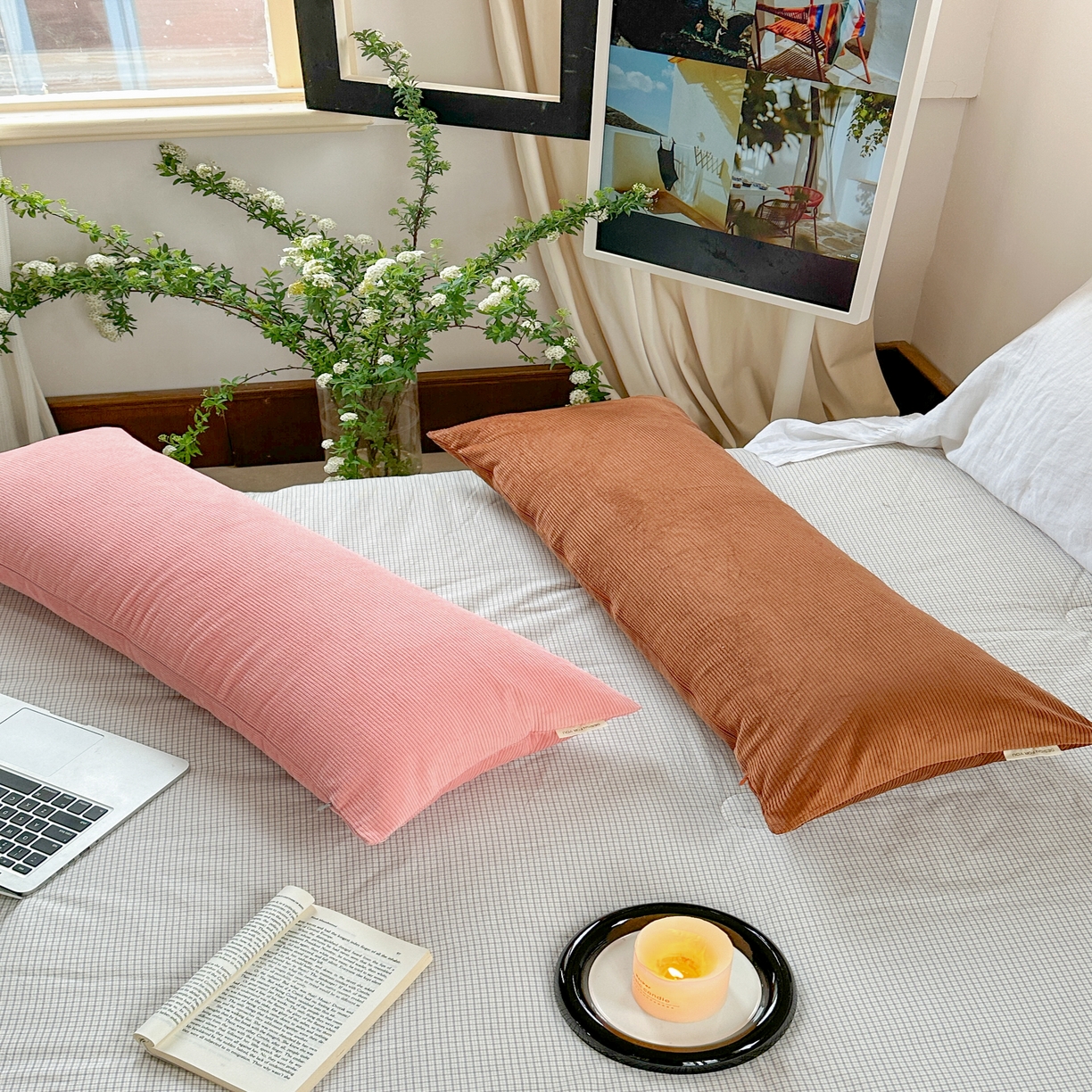 91家纺网 家纺一手货源 找家纺 （总）美茉家居 2025新款灯芯绒长枕