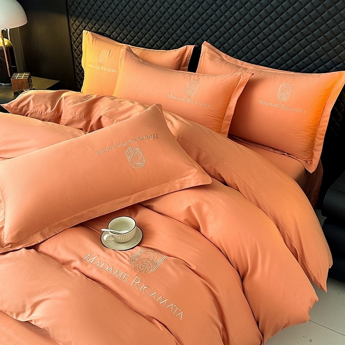 91家纺网 家纺一手货源 找家纺 （总）梦莱斯2025新款长绒棉刺绣轻奢系列四件套