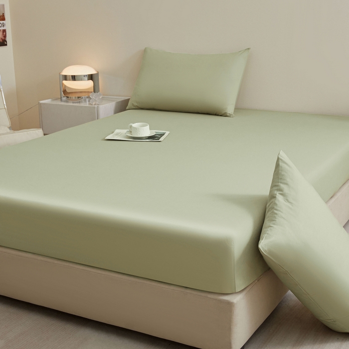 91家纺网 家纺一手货源 找家纺 优眠坊 2025新款全棉13372单床笠 橄榄绿