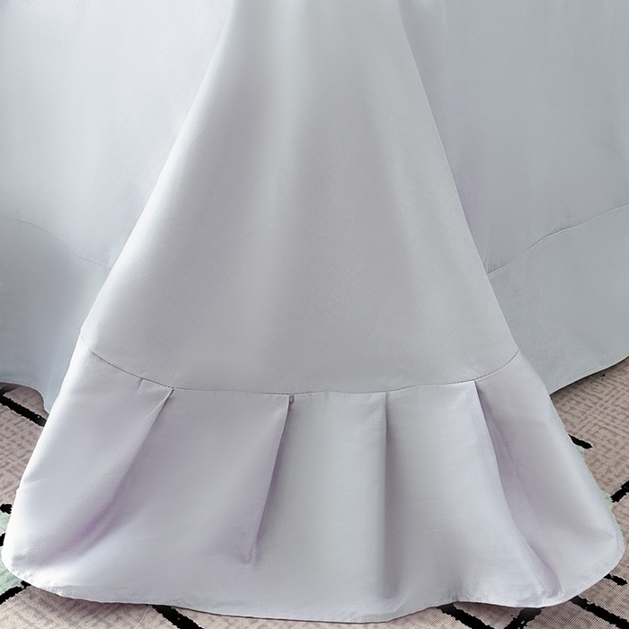 91家纺网 家纺一手货源 找家纺 梦莱斯2025新款长绒棉刺绣轻奢系列四件套 星空灰