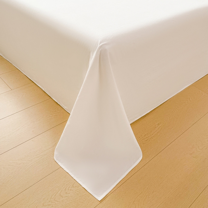 91家纺网 家纺一手货源 找家纺 牛魔王家居 2025新款糯糯棉床单枕套纯色单床单 珍珠白