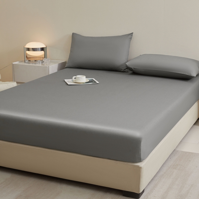 91家纺网 家纺一手货源 找家纺 优眠坊 2025新款全棉13372单床笠 铅灰色