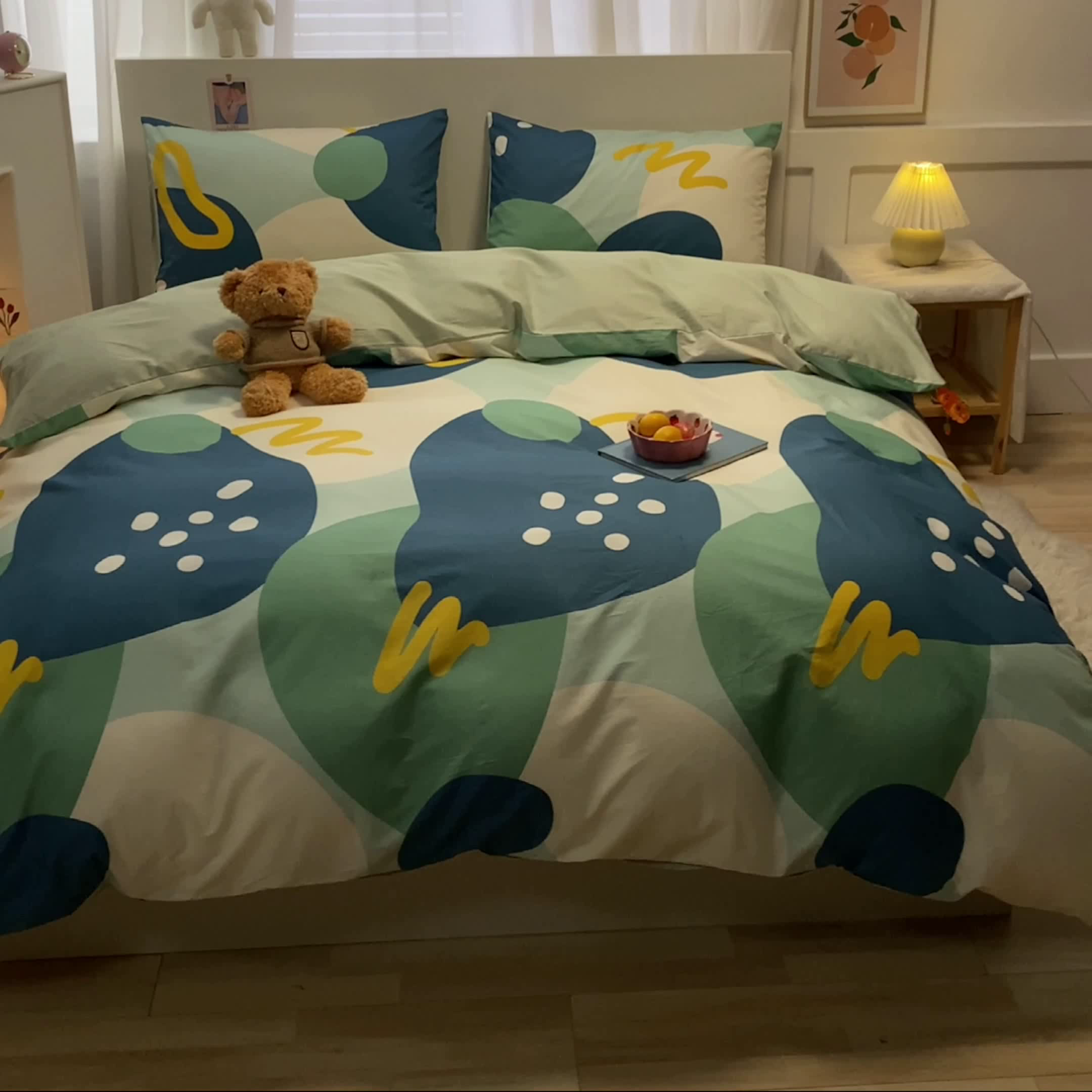 91家纺网 家纺一手货源 找家纺 吉象家纺 2025新款全棉印花四件套