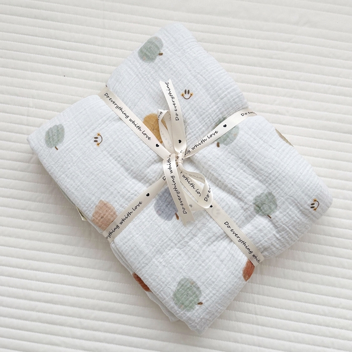 91家纺网 家纺一手货源 找家纺 BOSS 2025新款全棉纯棉皱皱纱儿童盖毯夏被  幼儿园夏被夏凉被空调被