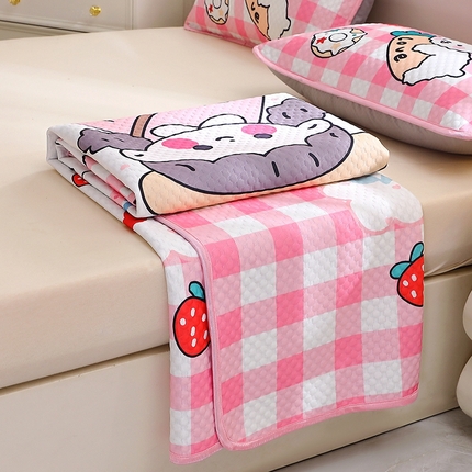 91家纺网 家纺一手货源 找家纺 （总）2025大版卡通夏季凉豆豆凉席三件套空调房床笠款凉席三件套