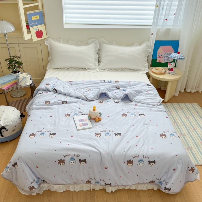 91家纺网 家纺一手货源 找家纺 预言家纺 2024新款A类针织棉夏被