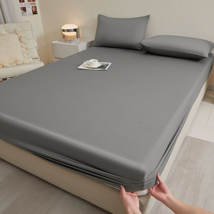 91家纺网 家纺一手货源 找家纺 优眠坊 2025新款全棉13372单床笠 铅灰色