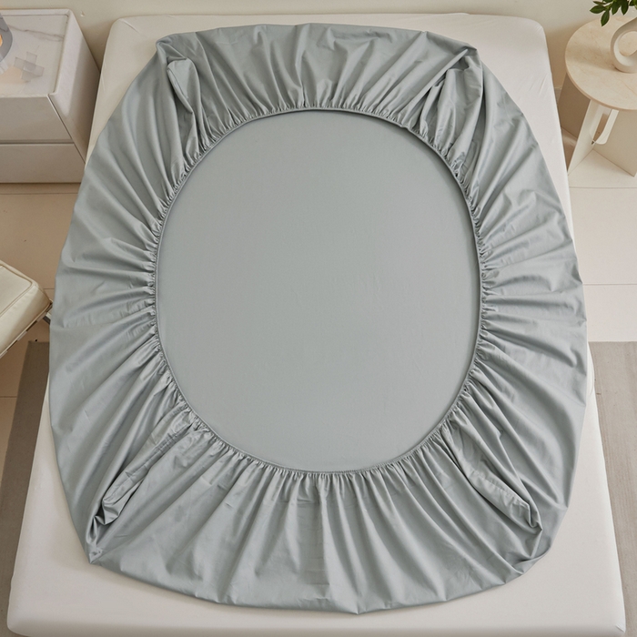 91家纺网 家纺一手货源 找家纺 优眠坊 2025新款全棉13372单床笠 大象灰