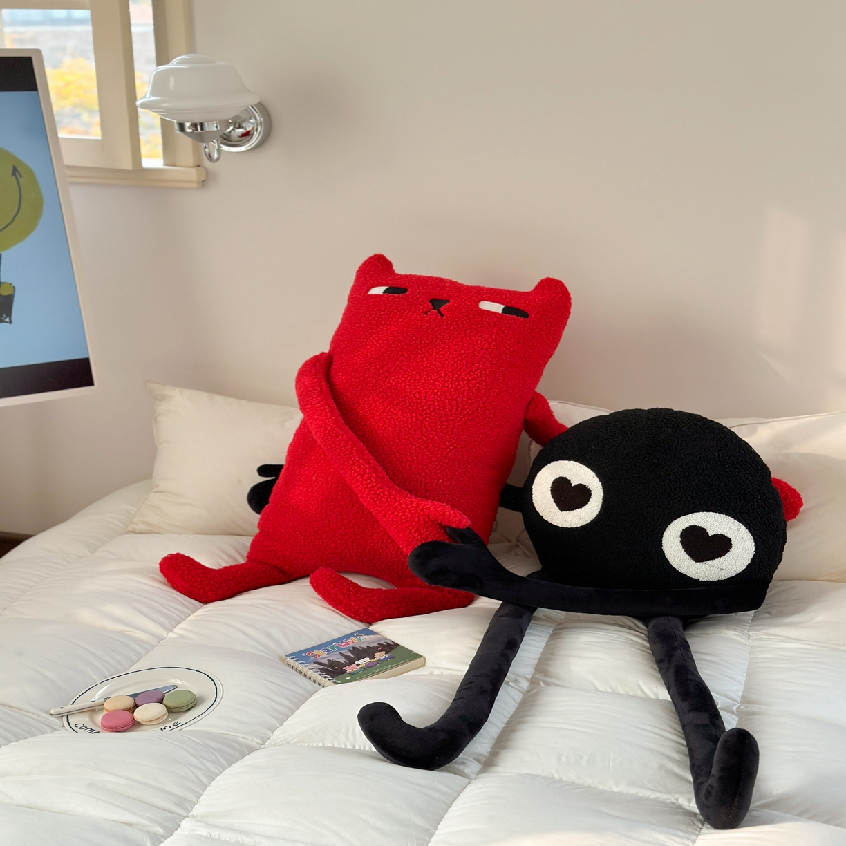 91家纺网 家纺一手货源 找家纺 （总）美茉家居 2025新款三个小可爱异形抱枕