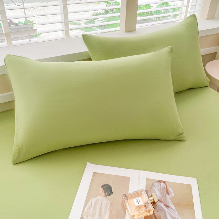 91家纺网 家纺一手货源 找家纺 牛魔王家居 2025新款糯糯棉床单枕套纯色单床单 抹茶绿