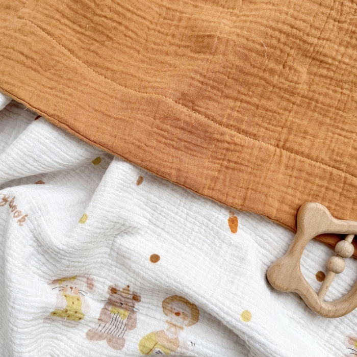 91家纺网 家纺一手货源 找家纺 BOSS 2025新款全棉纯棉皱皱纱儿童盖毯夏被  幼儿园夏被夏凉被空调被