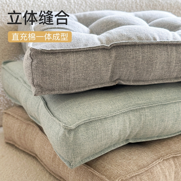 91家纺网 家纺一手货源 找家纺 （总）美茉家居 2025新款棉麻面包坐垫