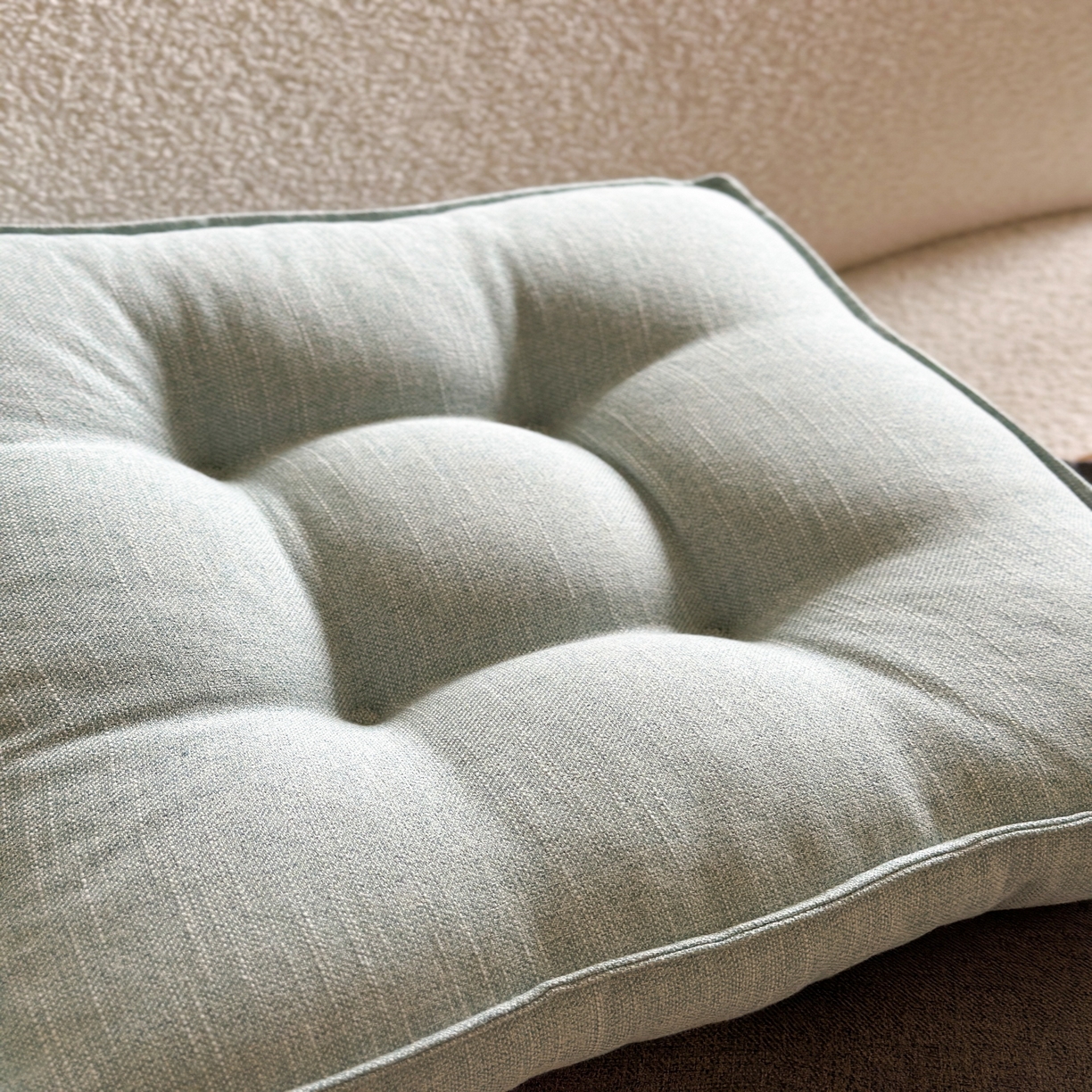 91家纺网 家纺一手货源 找家纺 （总）美茉家居 2025新款棉麻面包坐垫