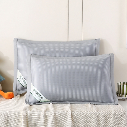 小牛席业 2025经典款-华夫格冰丝夏凉枕 灰色48*74cm/只
