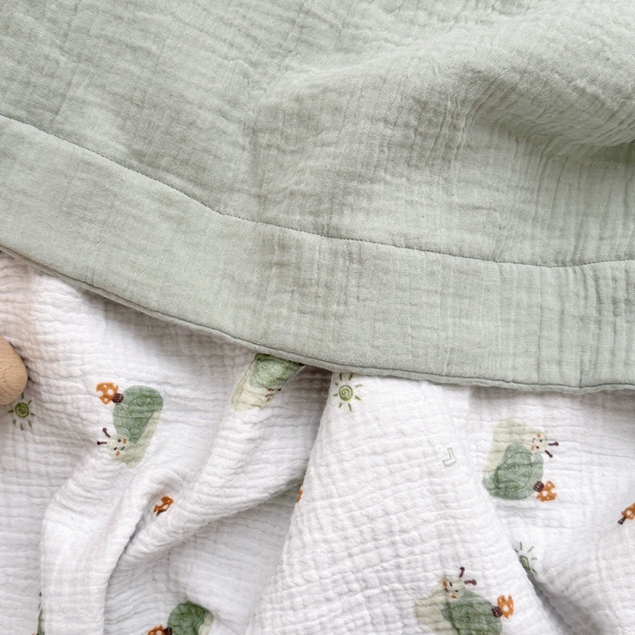 91家纺网 家纺一手货源 找家纺 BOSS 2025新款全棉纯棉皱皱纱儿童盖毯夏被  幼儿园夏被夏凉被空调被