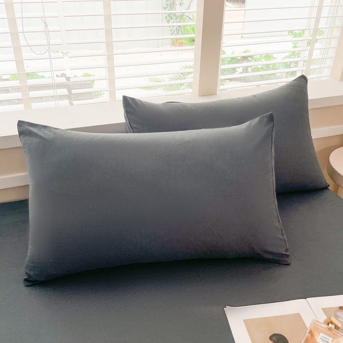 91家纺网 家纺一手货源 找家纺 牛魔王家居 2025新款糯糯棉床单枕套纯色单床单 碳灰