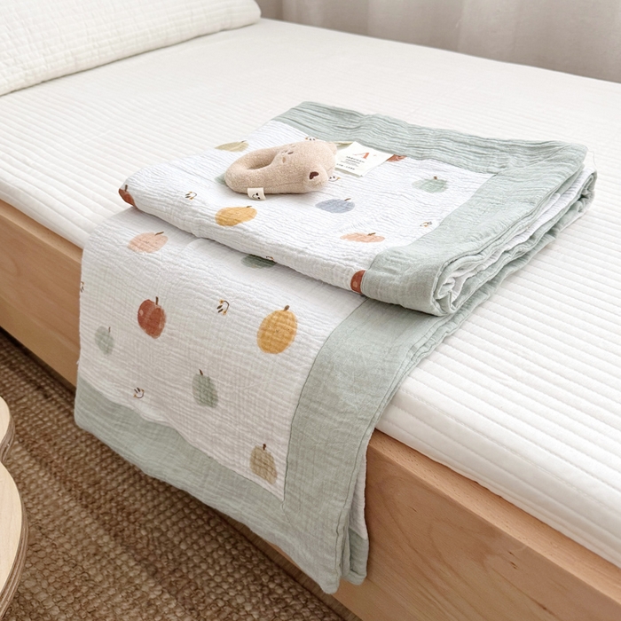 91家纺网 家纺一手货源 找家纺 BOSS 2025新款全棉纯棉皱皱纱儿童盖毯夏被  幼儿园夏被夏凉被空调被