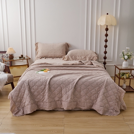 91家纺网 家纺一手货源 找家纺 （总）上喜 2025新款韩国砂洗床盖+多功能夏被